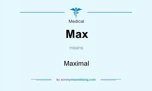 What does Max mean? It stands for Maximal