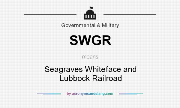 What does SWGR mean? It stands for Seagraves Whiteface and Lubbock Railroad