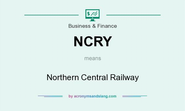 What does NCRY mean? It stands for Northern Central Railway