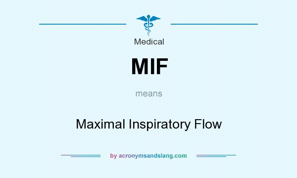 What does MIF mean? It stands for Maximal Inspiratory Flow