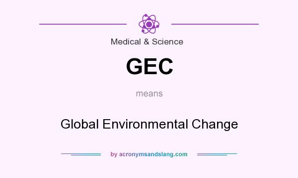 What does GEC mean? It stands for Global Environmental Change