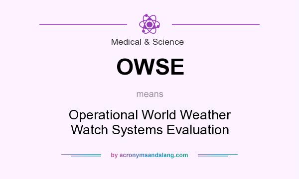 What does OWSE mean? It stands for Operational World Weather Watch Systems Evaluation