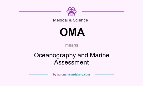 What does OMA mean? It stands for Oceanography and Marine Assessment