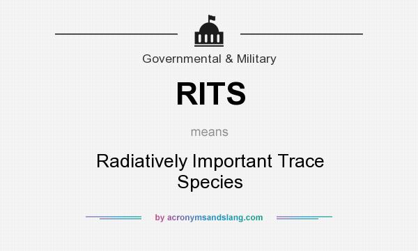 What does RITS mean? It stands for Radiatively Important Trace Species