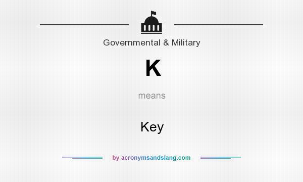 What does K mean? It stands for Key