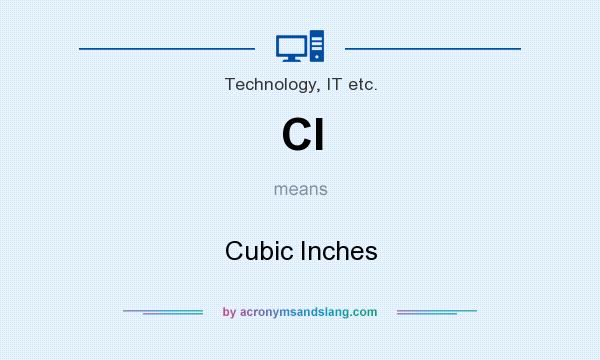 What does CI mean? It stands for Cubic Inches