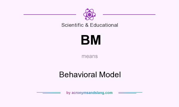 What does BM mean? It stands for Behavioral Model