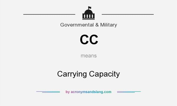 What does CC mean? It stands for Carrying Capacity