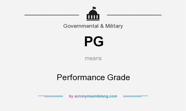 What does PG mean? It stands for Performance Grade