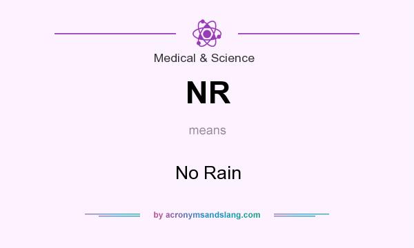 What does NR mean? It stands for No Rain