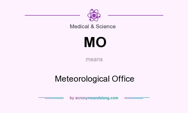 What does MO mean? It stands for Meteorological Office