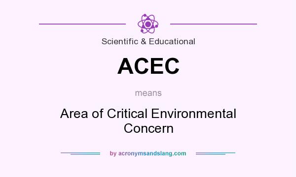 What does ACEC mean? It stands for Area of Critical Environmental Concern