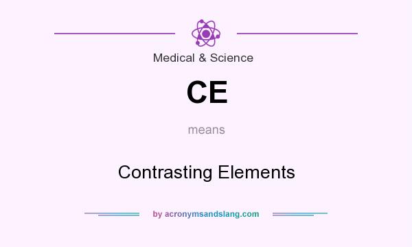 What does CE mean? It stands for Contrasting Elements