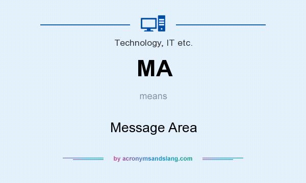 What does MA mean? It stands for Message Area