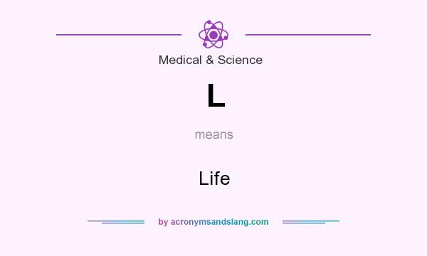 What does L mean? It stands for Life