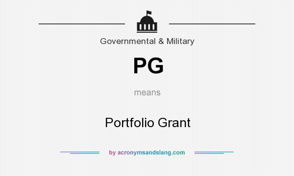 What does PG mean? It stands for Portfolio Grant
