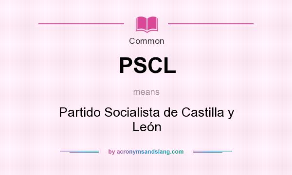 What does PSCL mean? It stands for Partido Socialista de Castilla y León