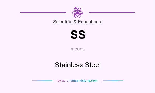 What does SS mean? It stands for Stainless Steel