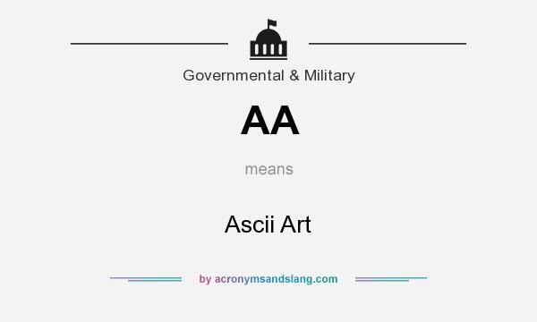 What does AA mean? It stands for Ascii Art