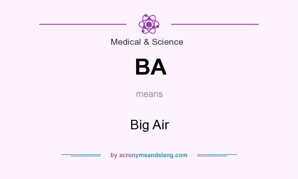 What does BA mean? It stands for Big Air