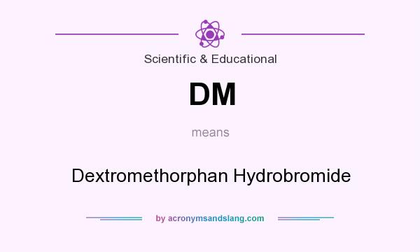 What does DM mean? It stands for Dextromethorphan Hydrobromide