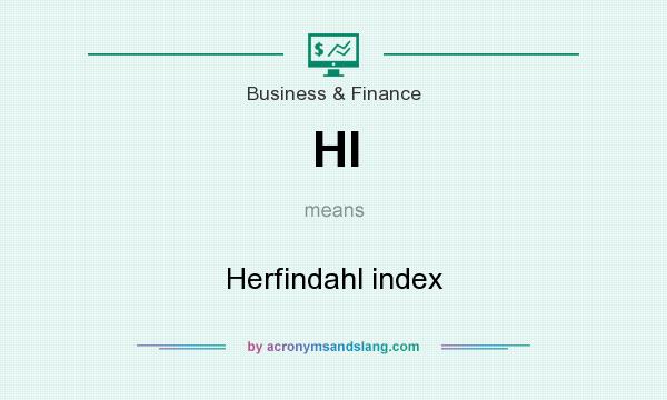 What does HI mean? It stands for Herfindahl index