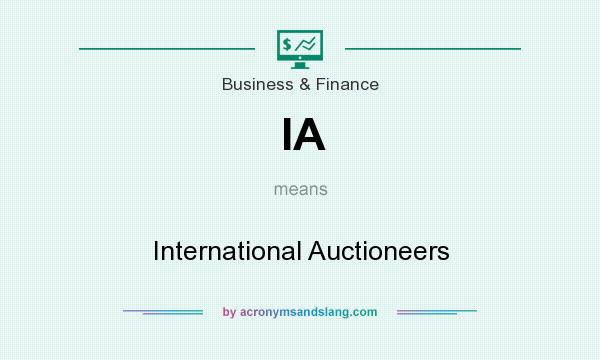 What does IA mean? It stands for International Auctioneers