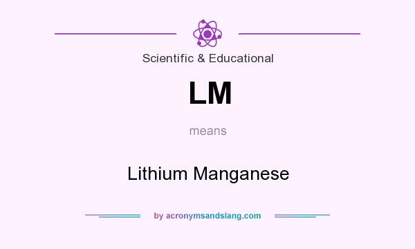 What does LM mean? It stands for Lithium Manganese