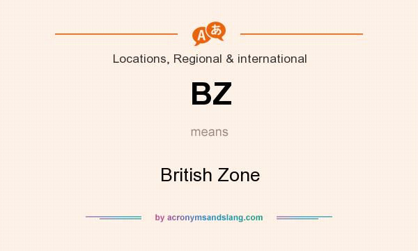 What does BZ mean? It stands for British Zone