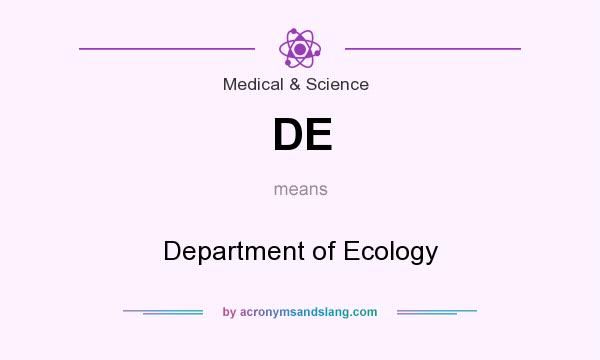 What does DE mean? It stands for Department of Ecology