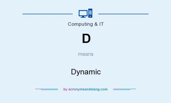 What does D mean? It stands for Dynamic