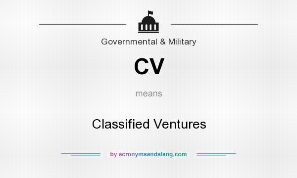 What does CV mean? It stands for Classified Ventures