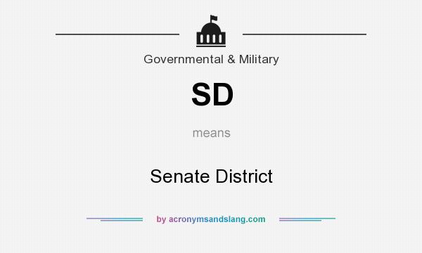 What does SD mean? It stands for Senate District