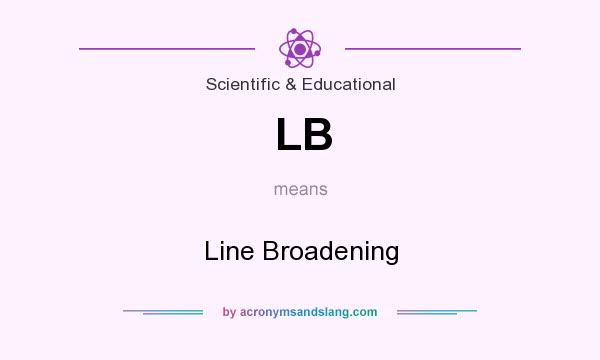 What does LB mean? It stands for Line Broadening