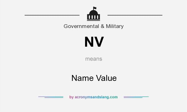 What does NV mean? It stands for Name Value