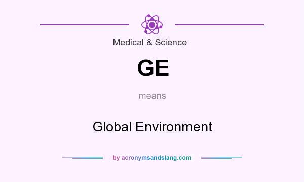 What does GE mean? It stands for Global Environment