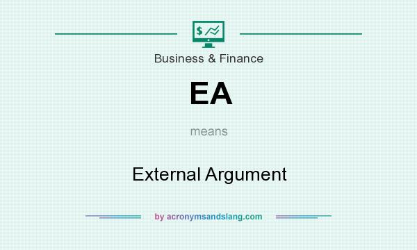 What does EA mean? It stands for External Argument