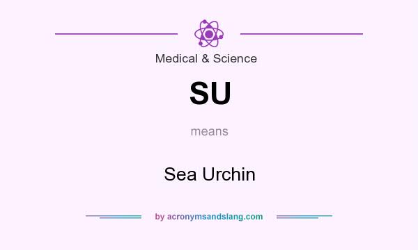 What does SU mean? It stands for Sea Urchin