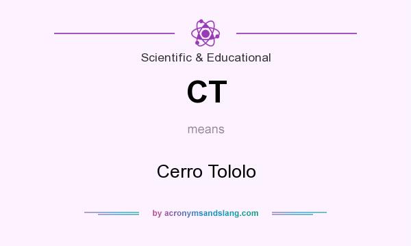 What does CT mean? It stands for Cerro Tololo