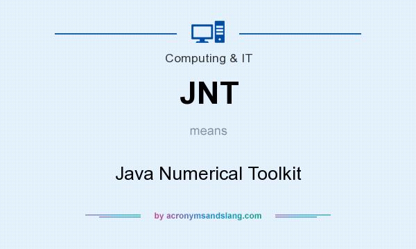 What does JNT mean? It stands for Java Numerical Toolkit