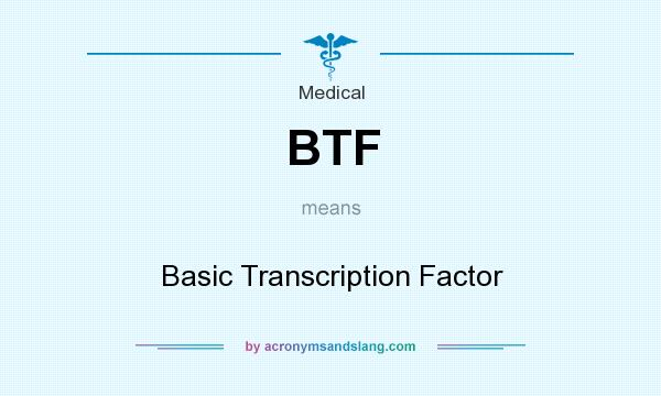What does BTF mean? It stands for Basic Transcription Factor