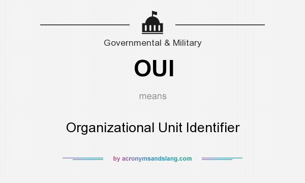 What does OUI mean? It stands for Organizational Unit Identifier