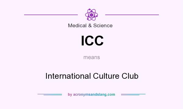 What does ICC mean? It stands for International Culture Club