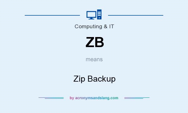 What does ZB mean? It stands for Zip Backup