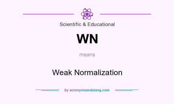 What does WN mean? It stands for Weak Normalization