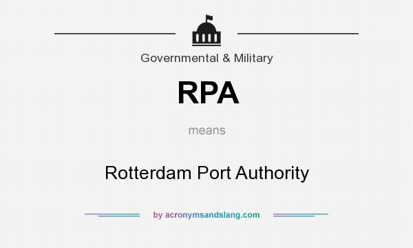 What does RPA mean? It stands for Rotterdam Port Authority