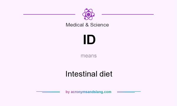 What does ID mean? It stands for Intestinal diet
