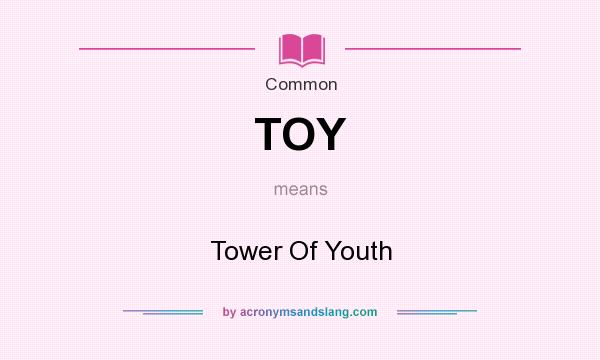 What does TOY mean? It stands for Tower Of Youth