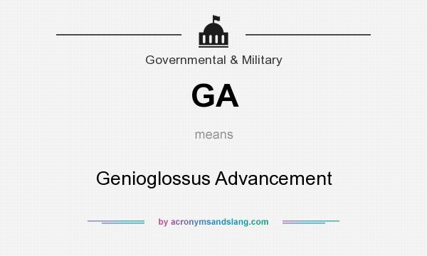 What does GA mean? It stands for Genioglossus Advancement