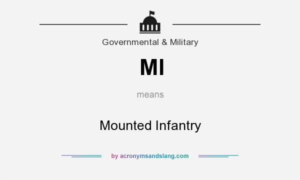 What does MI mean? It stands for Mounted Infantry